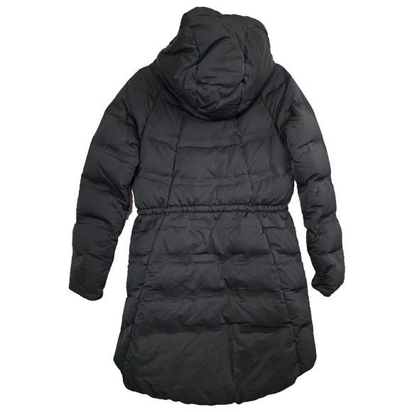 Lole Women's Sz SMALL Le Katie Down Parka Jacket Black Winter Coat Mid Length - Picture 2 of 8